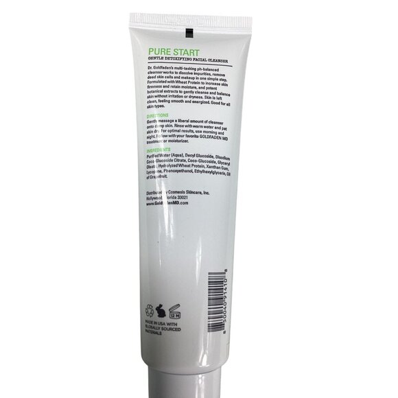 Goldfaden MD Pure Start Gentle Detoxifying Facial Cleanser 3.4 Fl Oz Facecare - Picture 2 of 2